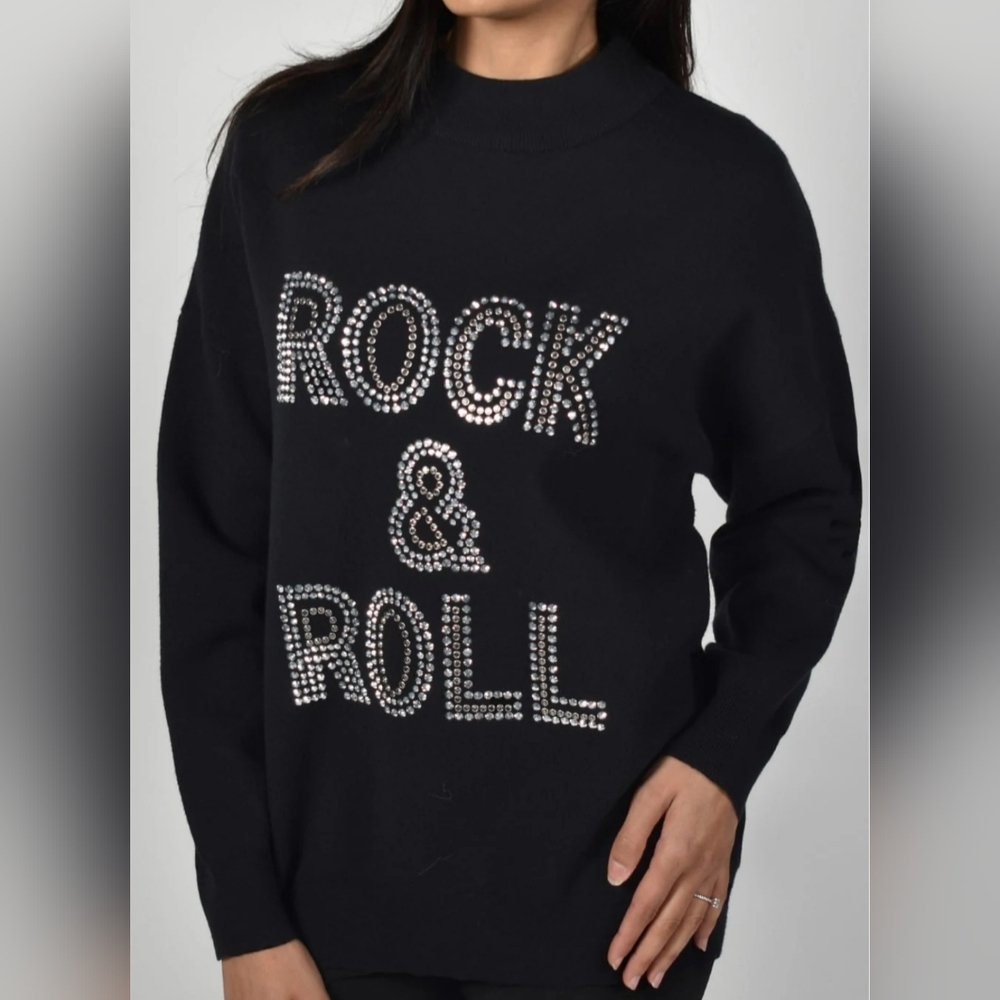 Frank Lyman Design Black Rock & Roll  Sweater